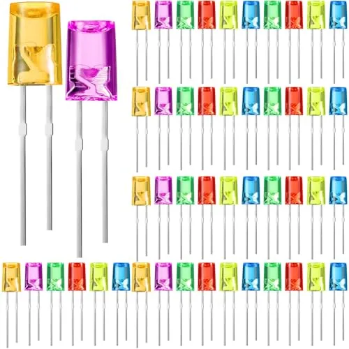 60 Piece 3mm LED String Light Replacement Bulbs, Multicolour
