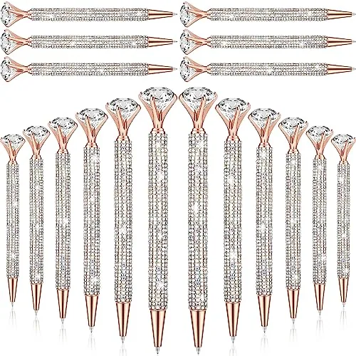 50 Piece Big Diamond Pens Bulk Bling Rhinestone Pens