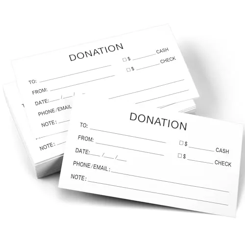 100 Piece Folding Donation Currency Check Envelope Church Offering Gummed, White