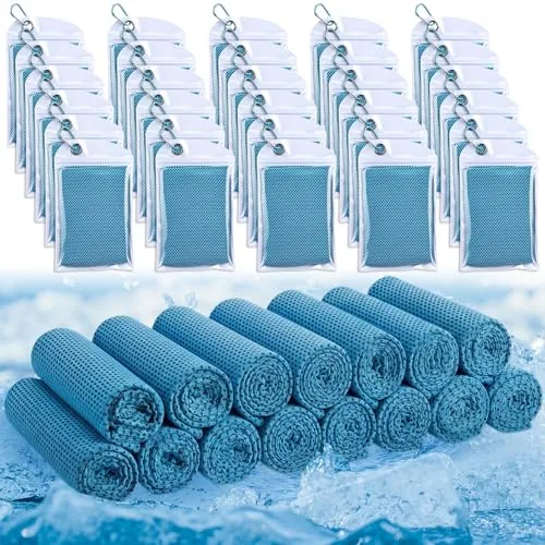 30 Piece Cooling Towels, Blue