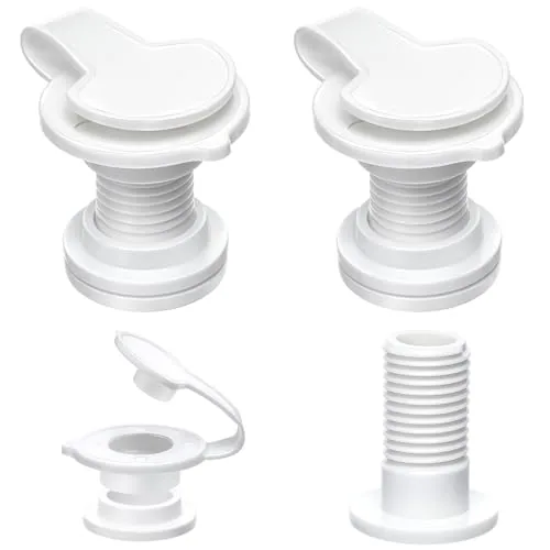 3 Piece Cooler Drain Plug Replacemen, White