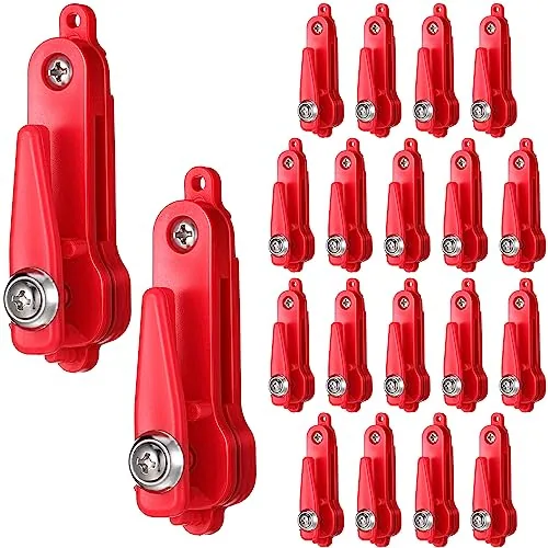 20 Piece Heavy Tension Planer Board Release Clips Snap Fishing, Red