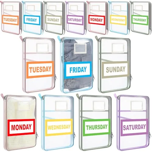 14 Piece Packing Cubes, Multicolour