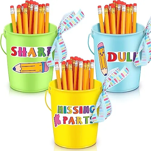 3 Piece Pencil Buckets, Green