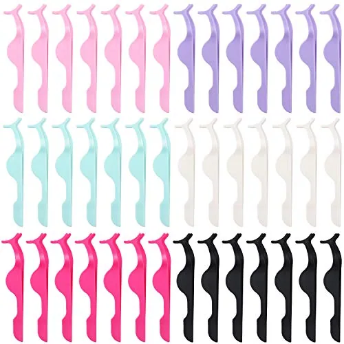 42 Piece False Eyelashes Applicator Tool Plastic Eyelash Extension, Multicolour