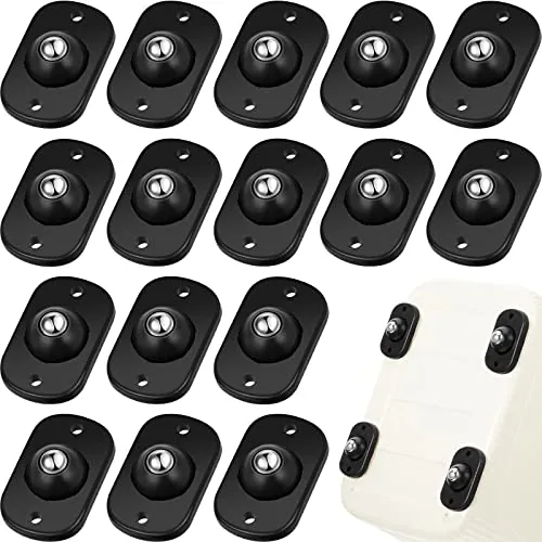 16 Piece Self-Adhesive Self Adhesive Caster Wheels, Black