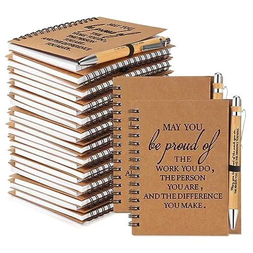 30 Piece Housekeeping Appreciation Gifts Bulk Notebooks, Black