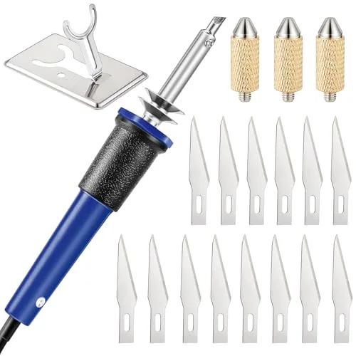 19 Piece Electric Hot Knife Cutting Tool, Blue