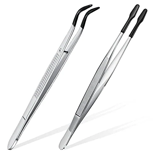 2 Piece Tweezers, Silver
