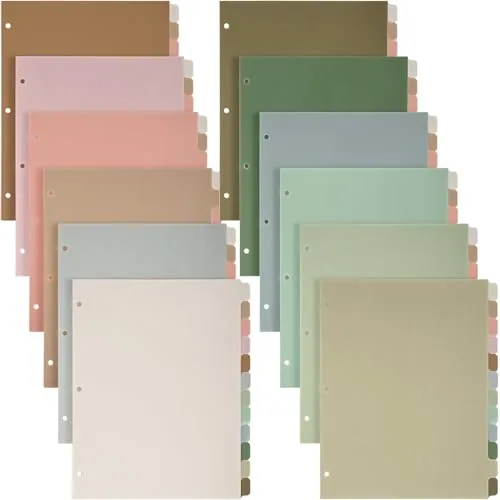 12 Piece 12 Tab Binder Dividers