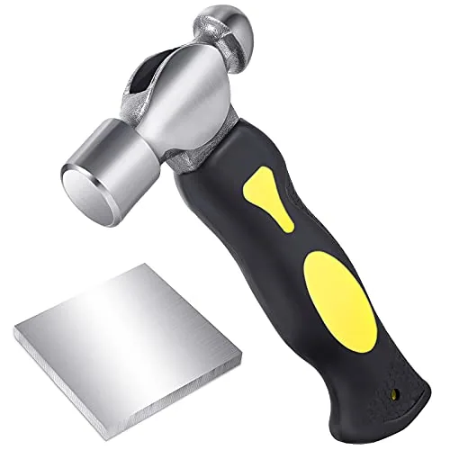 Jewelry Hammer and Steel Block Set Steel Bench Block 4 x, Silver