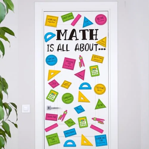 50 Piece Math Classroom Door Decor Math