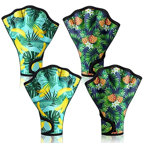 2 Pairs Swimming Gloves Women