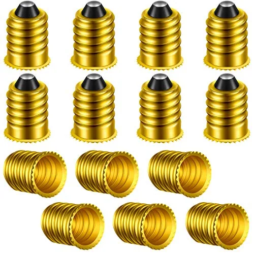 15 Piece E14 to E12 Adapter Converter Lamp Adapter European Base, Gold