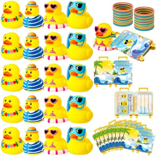 72 Piece Cruise Rubber Ducks Tag Kit Bulk