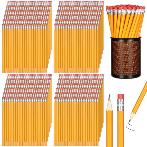 1800 Piece #2 HB Pencils Bulk Wood Cased Number 2 No. 2 Unsharpened, Yellow