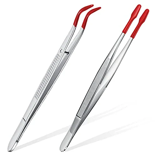 2 Piece Tweezers, Silver