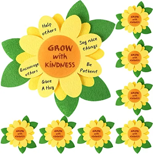 24 Piece Felt Sunflower Craft Kit Christian Bible Craft Supplies, Yellow