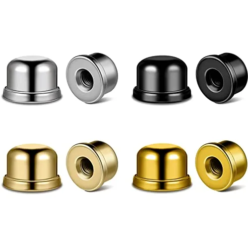 8 Piece 1/2 Inch 1/4-27 Lamp Finials Tapped, Gold