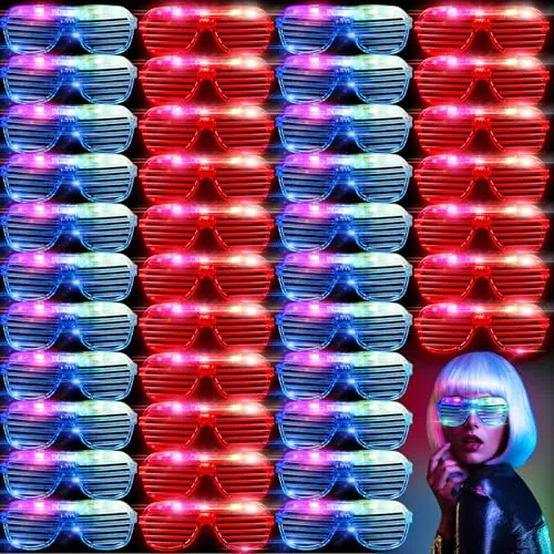 72 Piece LED Glasses Bulk, Blue